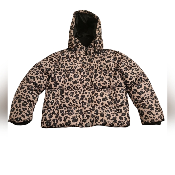 GAP Leopard Print Puffer Jacket - Picture 1 of 7